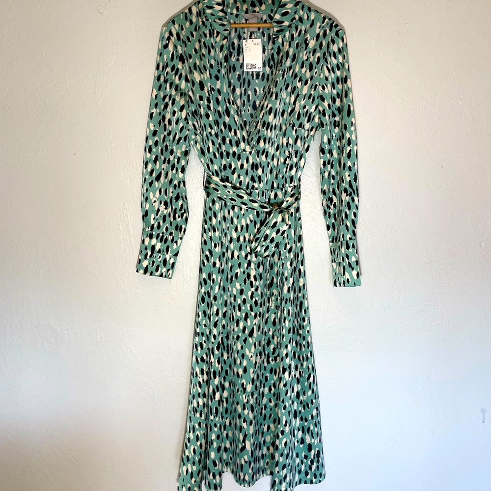 H&M spotted tea length dress